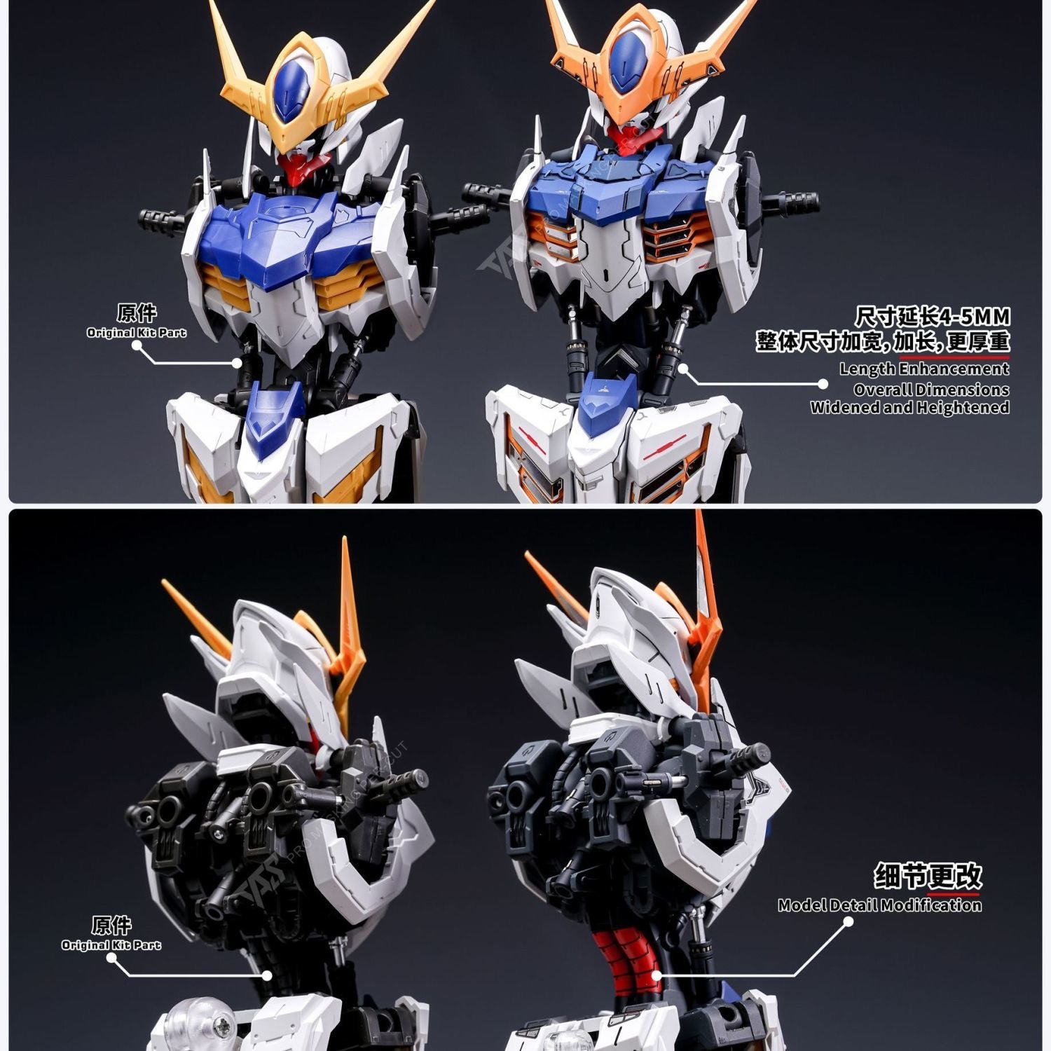 TAS Studio) Waist Extension Conversion Kits for MG Barbatos Lupus