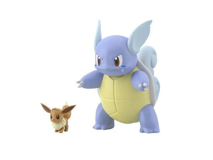 Pokemon Scale World Kanto Region Eevee & Wartortle Figure Set