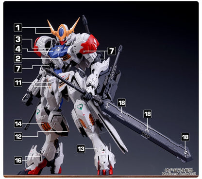 (TAS Studio) Metal Etching Parts for MG Barbatos Lupus (Adhesive)