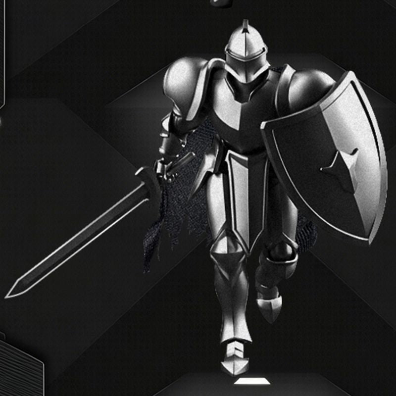 Xingdijia 1/12 scale Knight and Horse model kit (Silver)