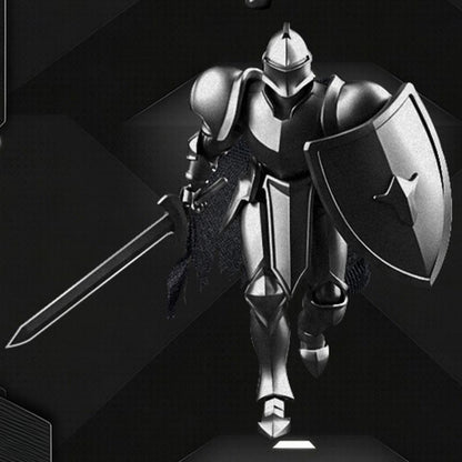 Xingdijia 1/12 scale Knight and Horse model kit (Silver)