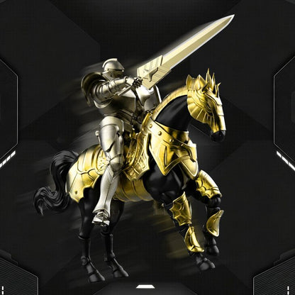 Xingdijia 1/12 scale Knight and Horse model kit (Gold)