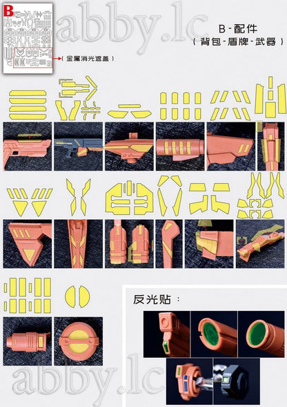 Pre-cut Masking Tapes Set for MG 1/100 RGM-96X Jesta Cannon AEther