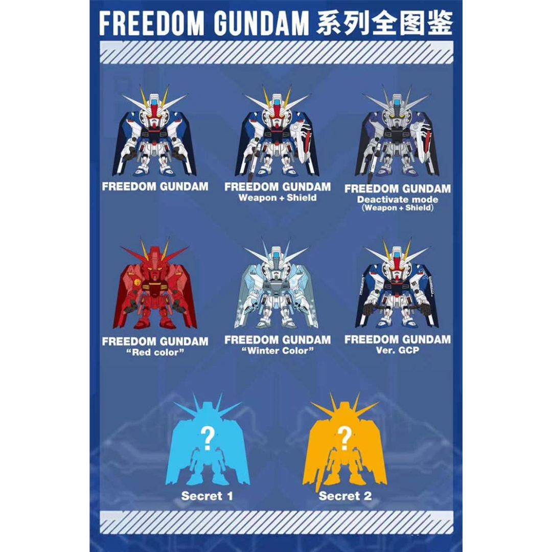 QMSV Mini - ZGMF-X10A Freedom Gundam Series Blind Box - Wholse Set of 8