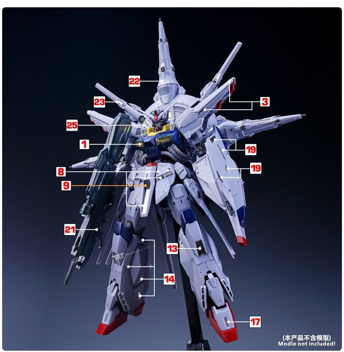 (TAS Studio) Metal Etching Parts for MG Providence Gundam (Non-Adhesive)