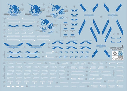 EVO Water Decal For 1/60 PG Unicorn Perfectibility (Blue)