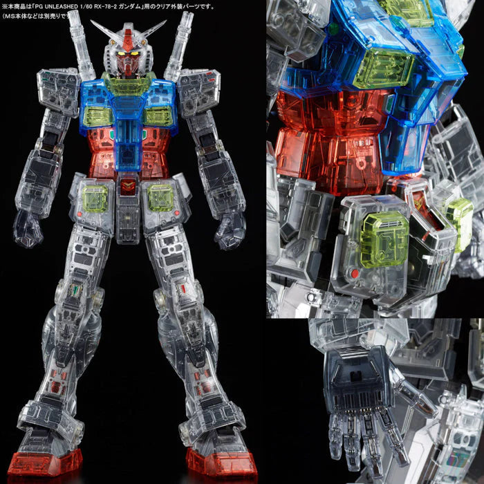 PG Unleashed RX-78-2 Gundam Cuerpo de color transparente 1/60