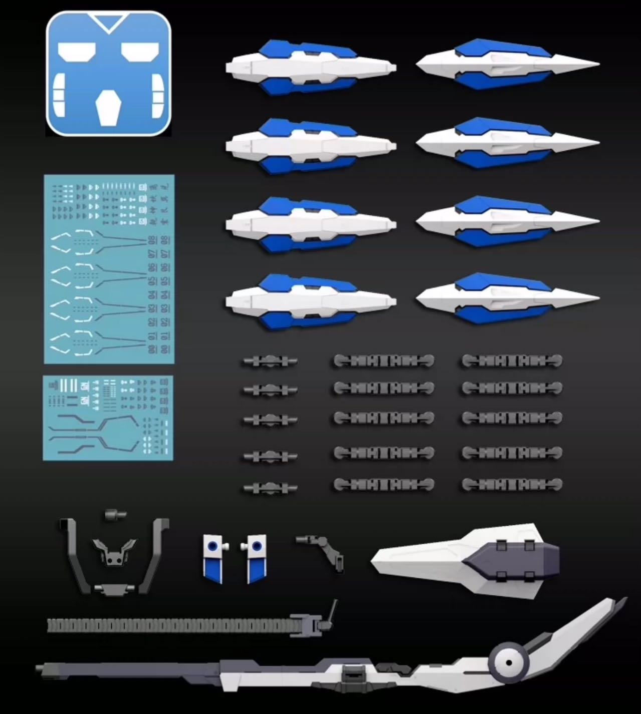 HS MG 1/100 White Astrea with Avalanche Unit