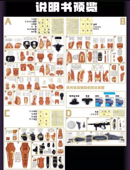 Pre-cut Masking Tapes Set for AEther 1/100 Gunner Zaku Warrior Lunamaria Conversion Kit