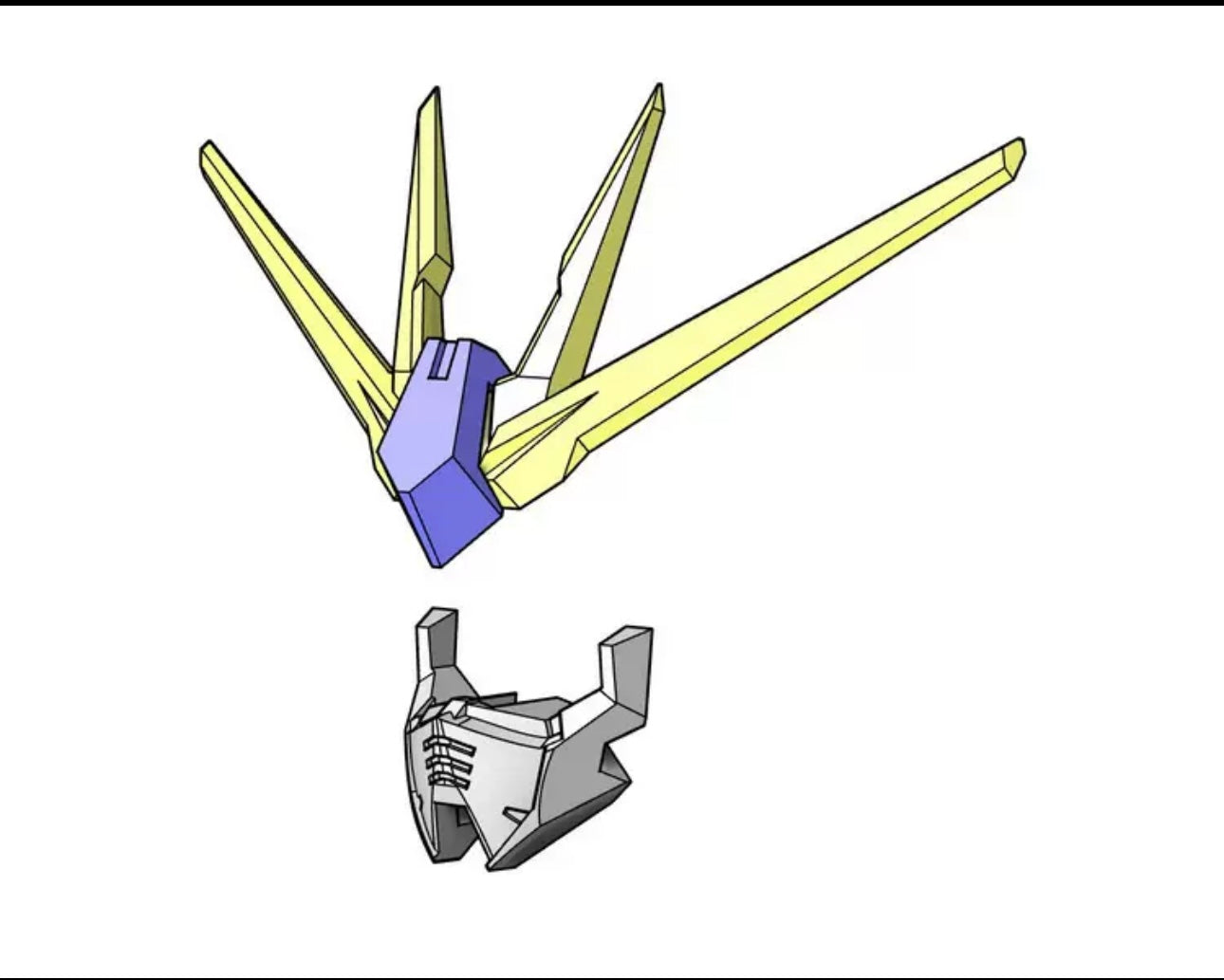 LONG RANGE PIN PANEL for 1/144 RG/EG Nu Gundam RX-93 ν + Effect Sets