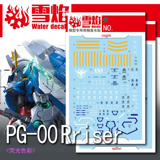 [SNOW FLAME] PG 00 Raiser 1/60 WATER DECAL [FLUORESCENT]