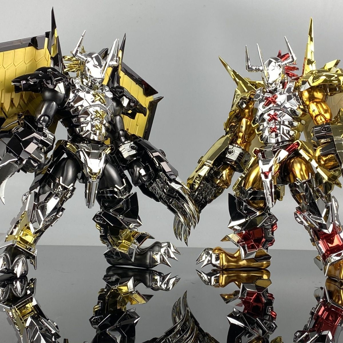 Figure-rise Standard Amplified Wargreymon + Black Wargreymon Bundle Customized Version Plated Coating (Xingmai Studio)