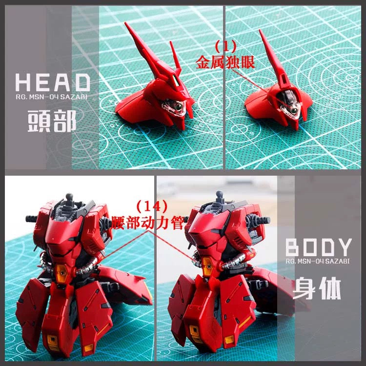 JAOPARTS RG Sazabi Metal Parts Full Package