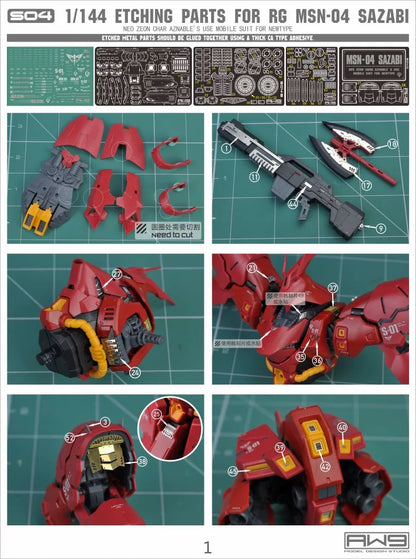 JAOPARTS RG Sazabi ETCHING PARTS