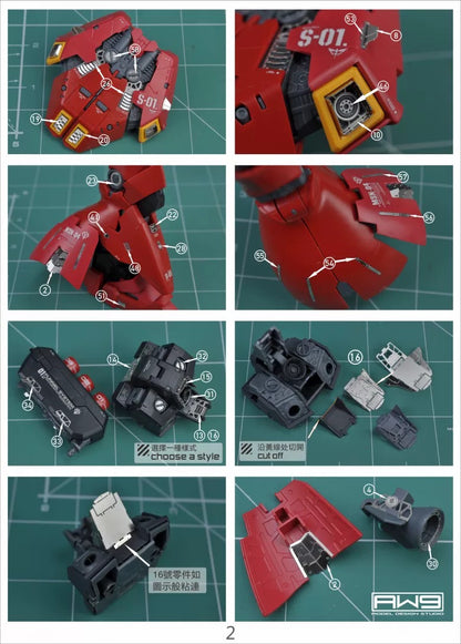 JAOPARTS RG Sazabi ETCHING PARTS