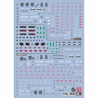 Evo Water Decal for MG Hyaku Shiki Ver 2.0 1/100 & MG Hyaku-Shiki Kai