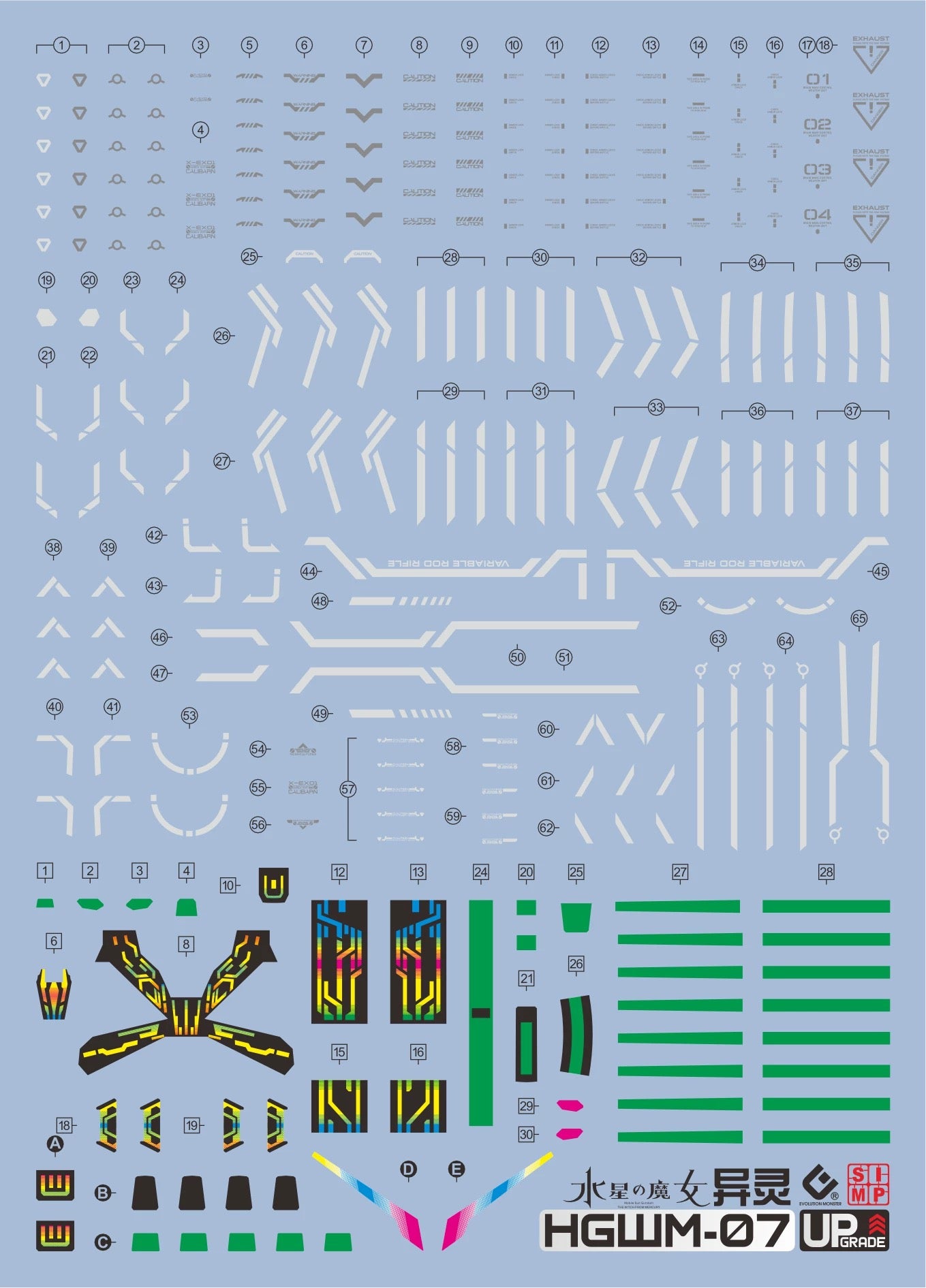 HG 1/144 GUNDAM Calibarn EVO Water Decal