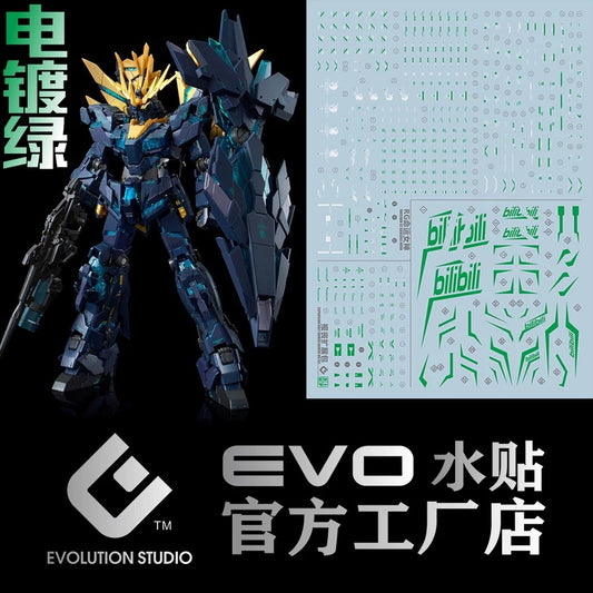 RG Unicorn Gundam 02 Banshee Norn [Final Battle Ver.] 1/144 EVO Water Decal Plated Green