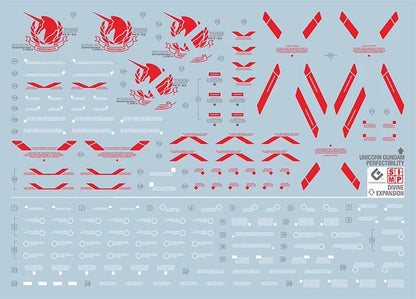 EVO Water Decal For 1/60 PG Unicorn Perfectibility (Red)