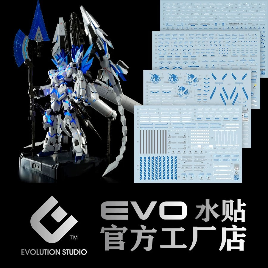 EVO Water Decal For 1/60 PG Unicorn Perfectibility (Blue)