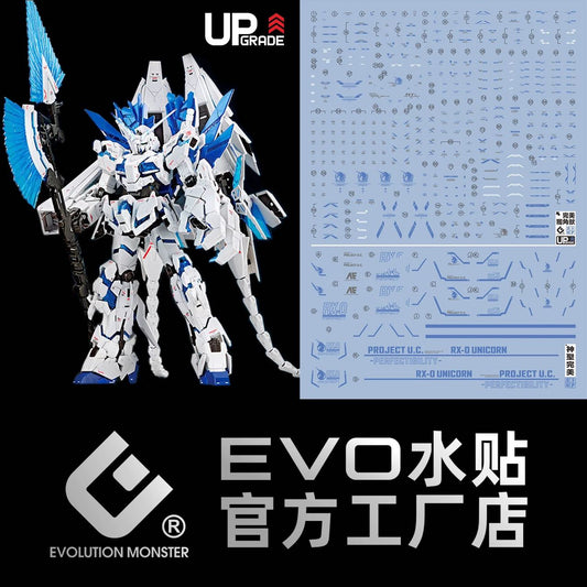 EVO Water Decal For 1/144 RG Unicorn Perfectibility (Blue)