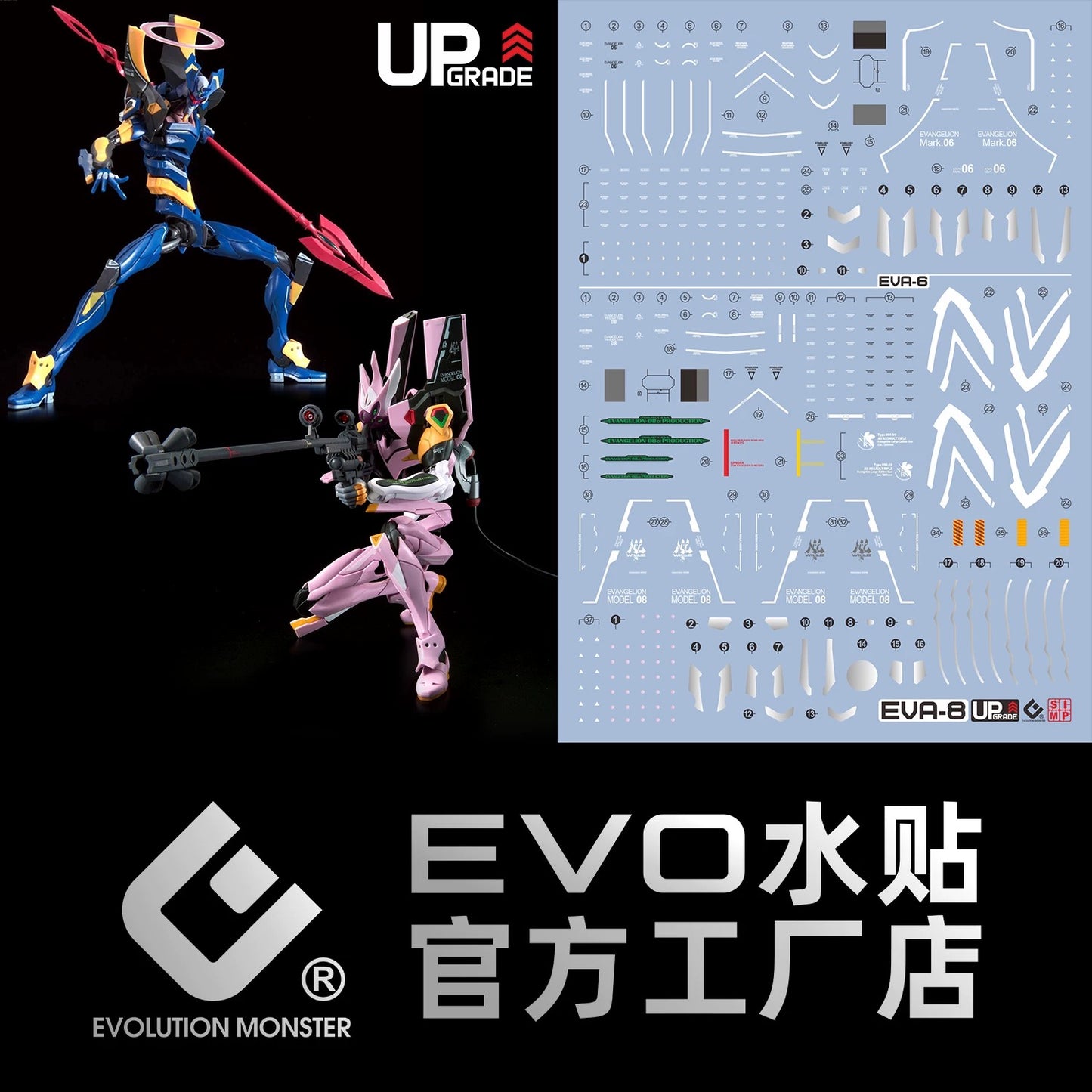 EVO Decal for RG Evangelion Unit-06 & Unit-08