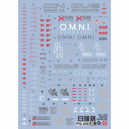 PG Strike Gundam 1/60 GAT-X105 EVO Water Decal