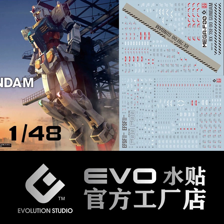 Mega Gundam RX-78-2 1/48 EVO Water Decal