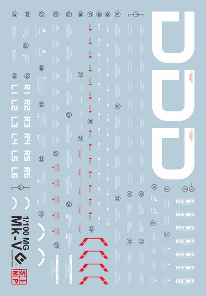 Evo MG Gundam Mark-V 1/100 Water Decal