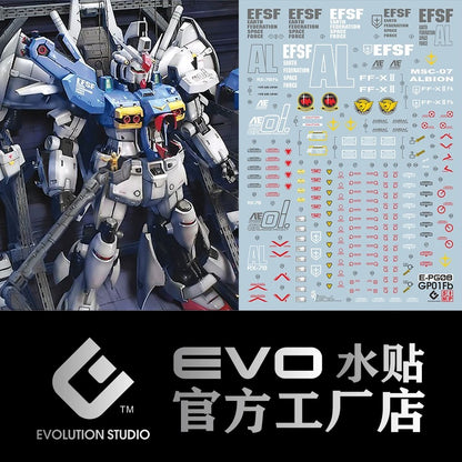 PG RX-78 GP-01 Zephyranthes 1/60 EVO Water Decal