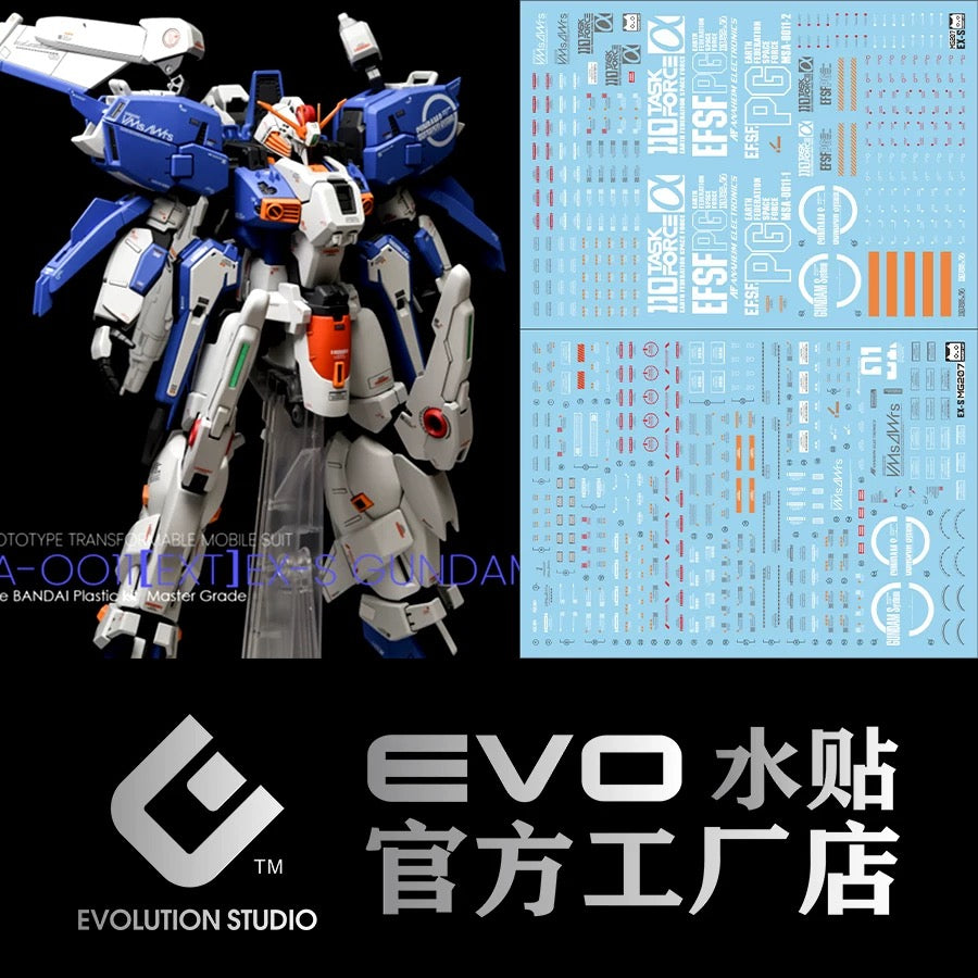 Evo MG EX-S Gundam/S Gundam 1/100 Water Decal