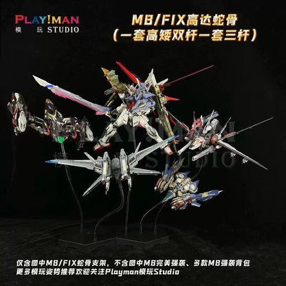 Playman Studio Snake Bone Action Base Stand [Black Ver.] for Metal Build/FIX/Metal Frame Gundam Model Kis