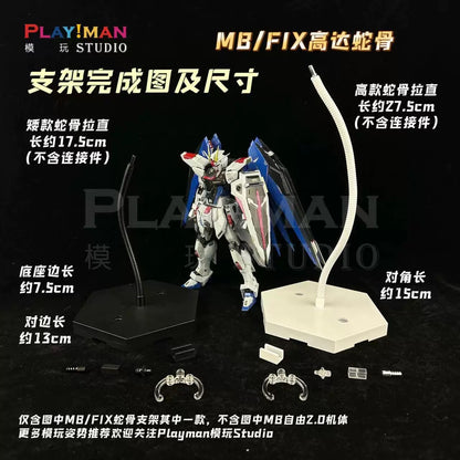 Playman Studio Snake Bone Action Base Stand [Black Ver.] for Metal Build/FIX/Metal Frame Gundam Model Kis