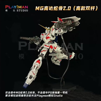 Playman Studio Snake Bone Action Base Stand [Black Ver.] for MG/MGEX/FM/HIRM Gundam Model Kis