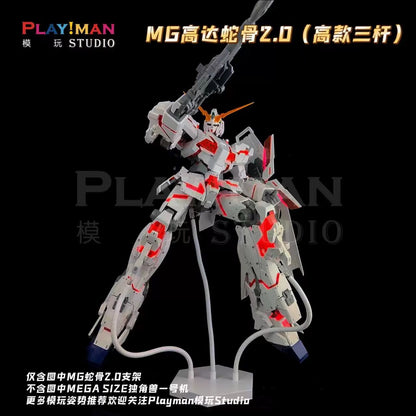 Playman Studio Snake Bone Action Base Stand [White Ver.] for MG/MGEX/FM/HIRM Gundam Model Kis