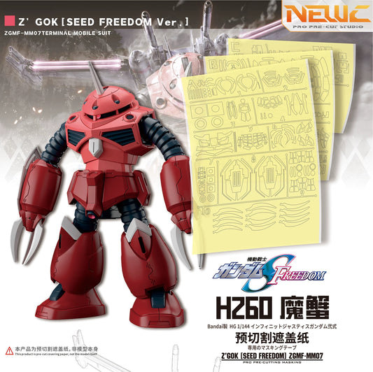 Pre-Cut Masking Tape for HGCE 1/144 Z’GOK(SEED FREEDOM Ver.)