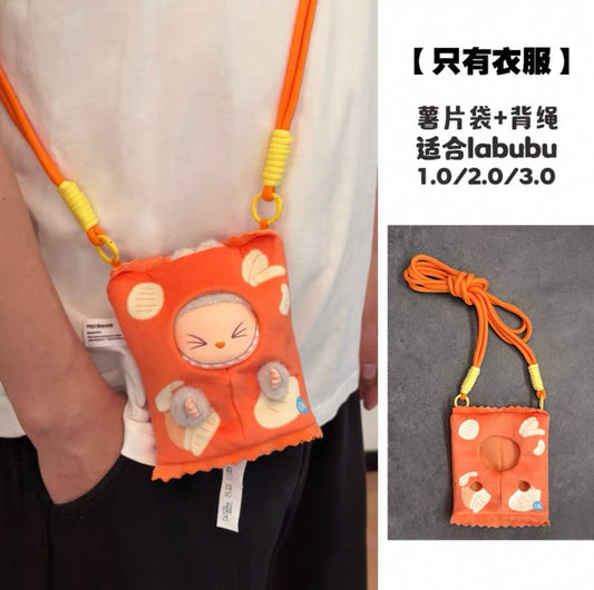 POP MART THE MONSTERS - Labubu Outfit - Orange Chip Bag with Strings (Outfit Only)