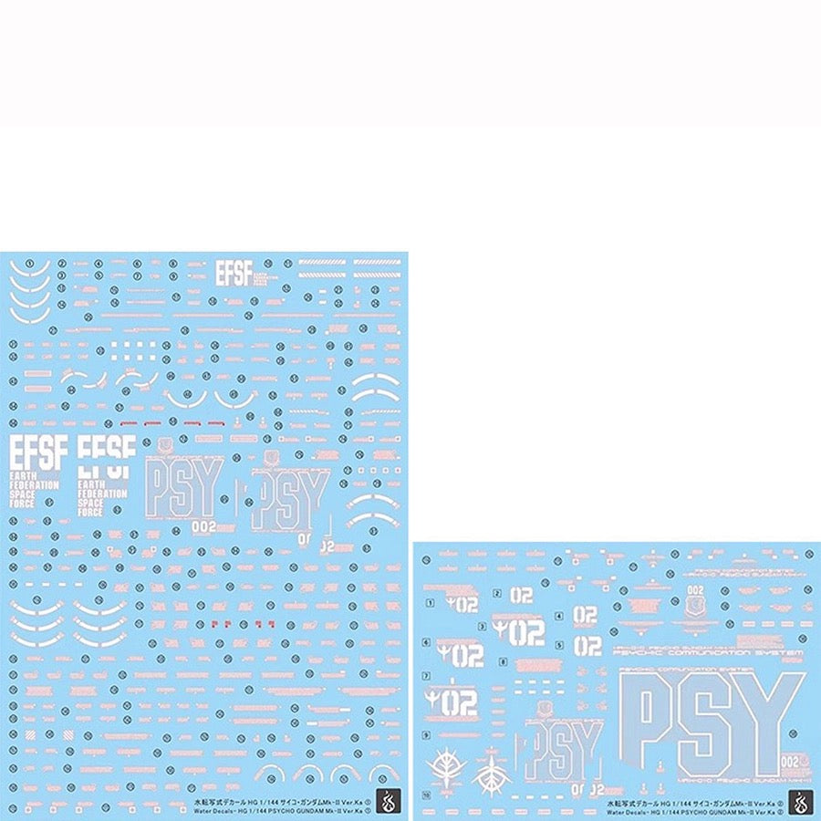 DL Model HG Psycho Gundam Mk-II  WATER DECAL (Ghost G-Rework Style)