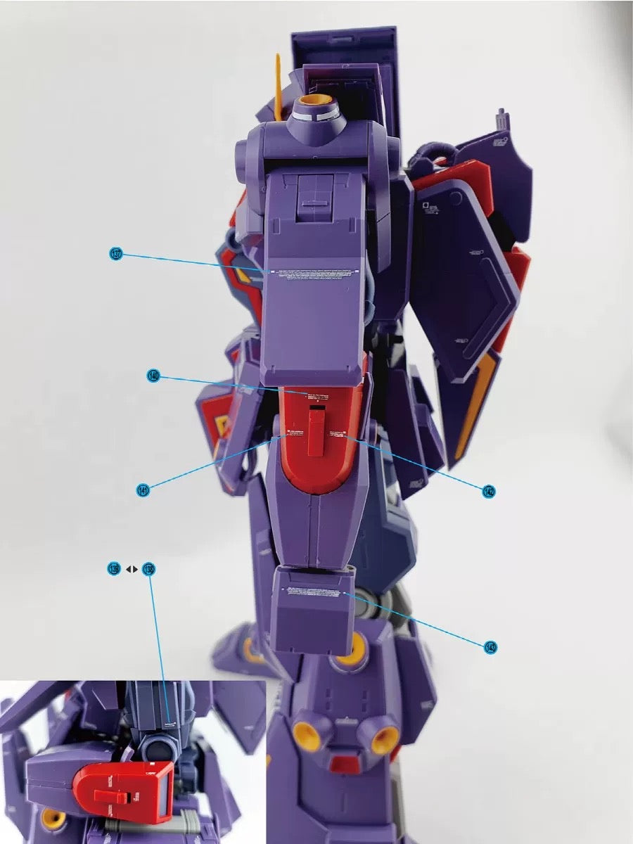 DL Model HG Psycho Gundam Mk-II  WATER DECAL (Ghost G-Rework Style)