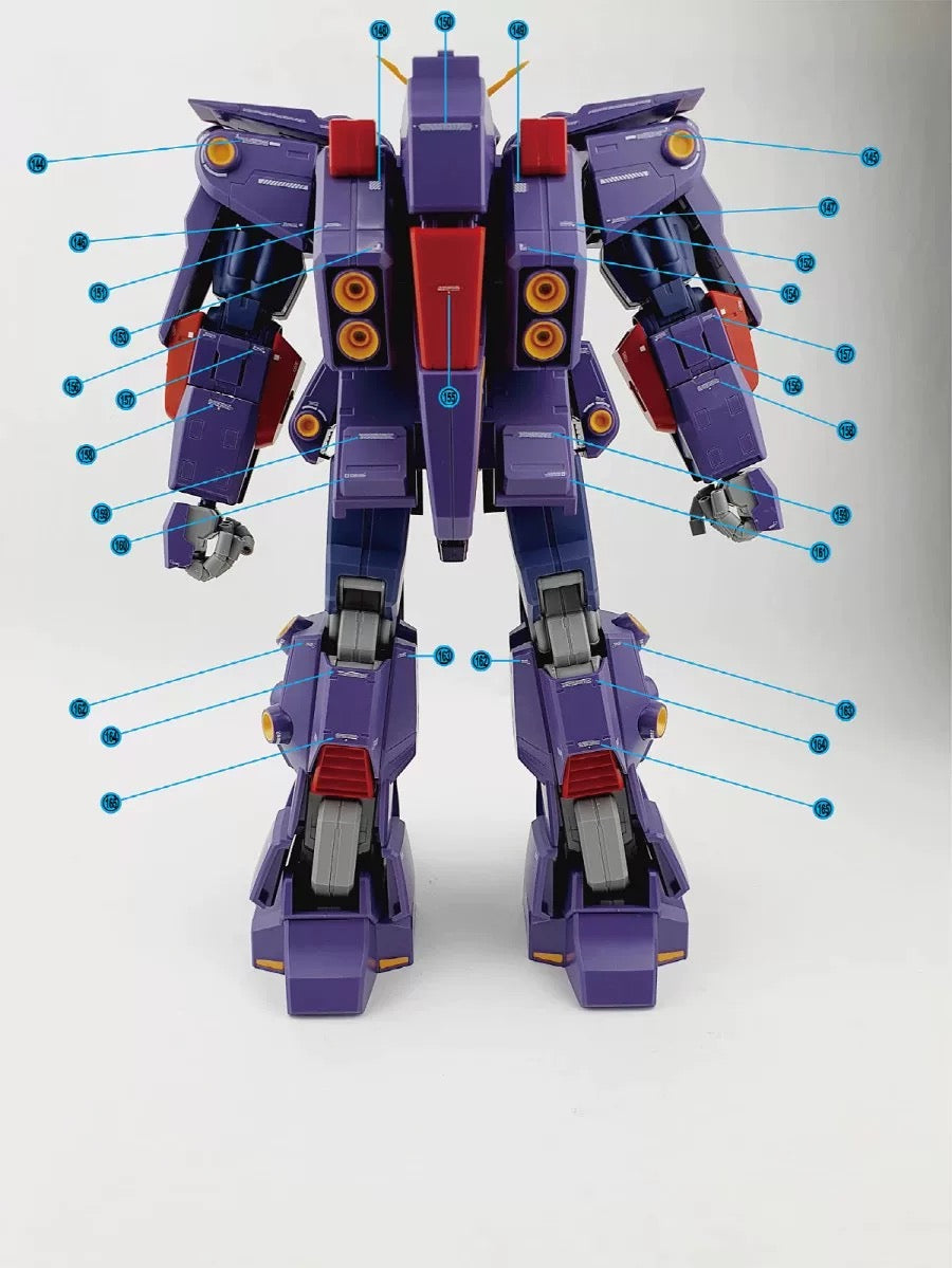 DL Model HG Psycho Gundam Mk-II WATER DECAL (Ghost G-Rework Style