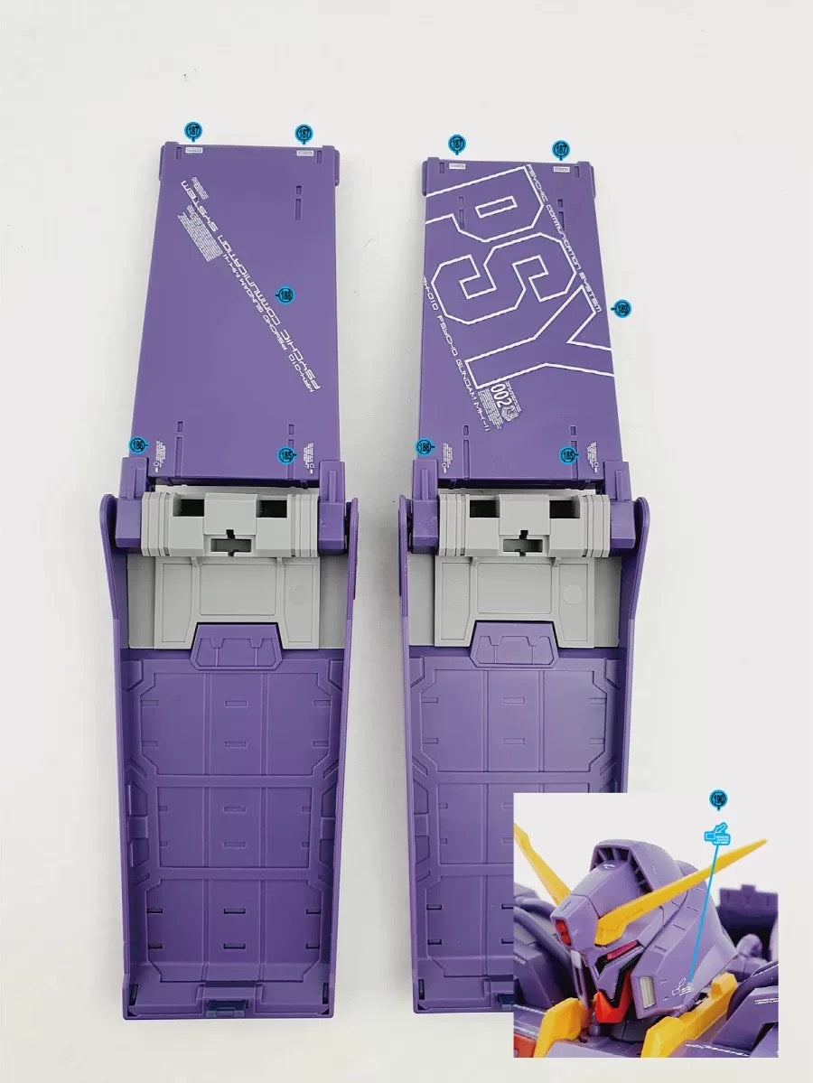 DL Model HG Psycho Gundam Mk-II  WATER DECAL (Ghost G-Rework Style)