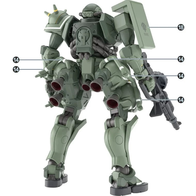 EVO Decals HG-GQ2 for HG1/144 Police ZAKU & Mass-Produced Zaku & Char's Zaku GQuuuuuuX Fluorescent Water