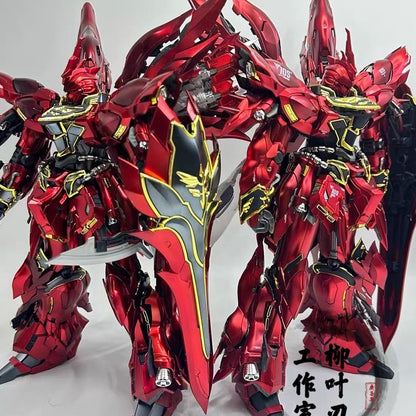 [LiuYeRen Studio] Comet Technology 1/100 MSN-06S The Red Comet Model Kit Customized Paint: Plated Red + Metallic Inner Frame [Un-assembled]