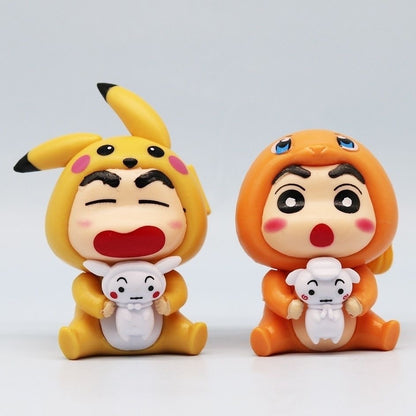 Crayon Shin-chan X Pokemon Blind Box Action Figure (Whole Set of 6)