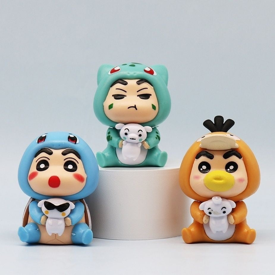 Crayon Shin-chan X Pokemon Blind Box Action Figure (Whole Set of 6)
