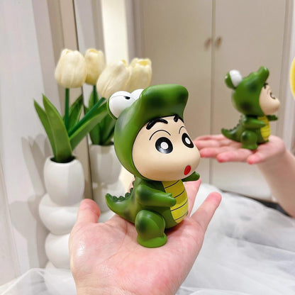 Crayon Shin-chan Green Dinosaur Figure