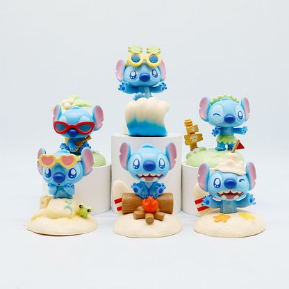 Stitch X Beach Blind Box Action Figure (Whole Set of 6)