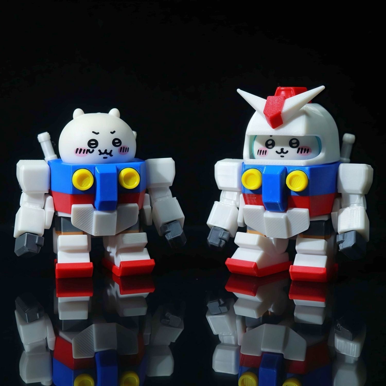 Chiikawa X Gundam Action Figure with Magnet (Pilot Detachable