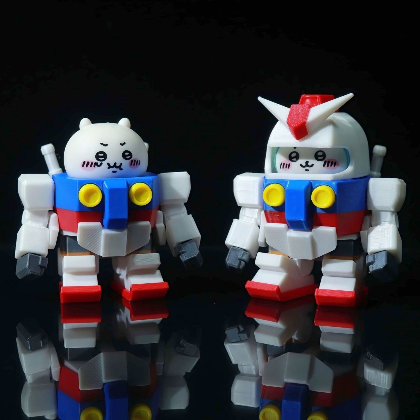 Chiikawa X Gundam Action Figure with Magnet (Pilot Detachable) - Chiikawa Piloting Version