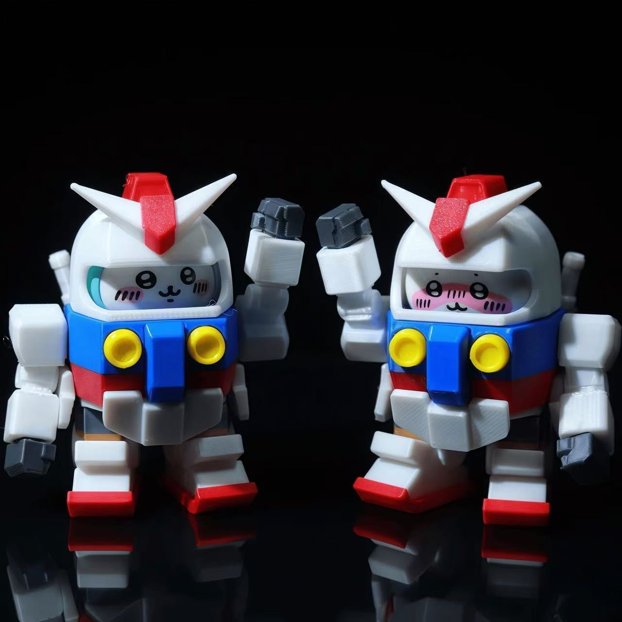 Chiikawa X Gundam Action Figure with Magnet (Pilot Detachable) - Chiikawa Piloting Version